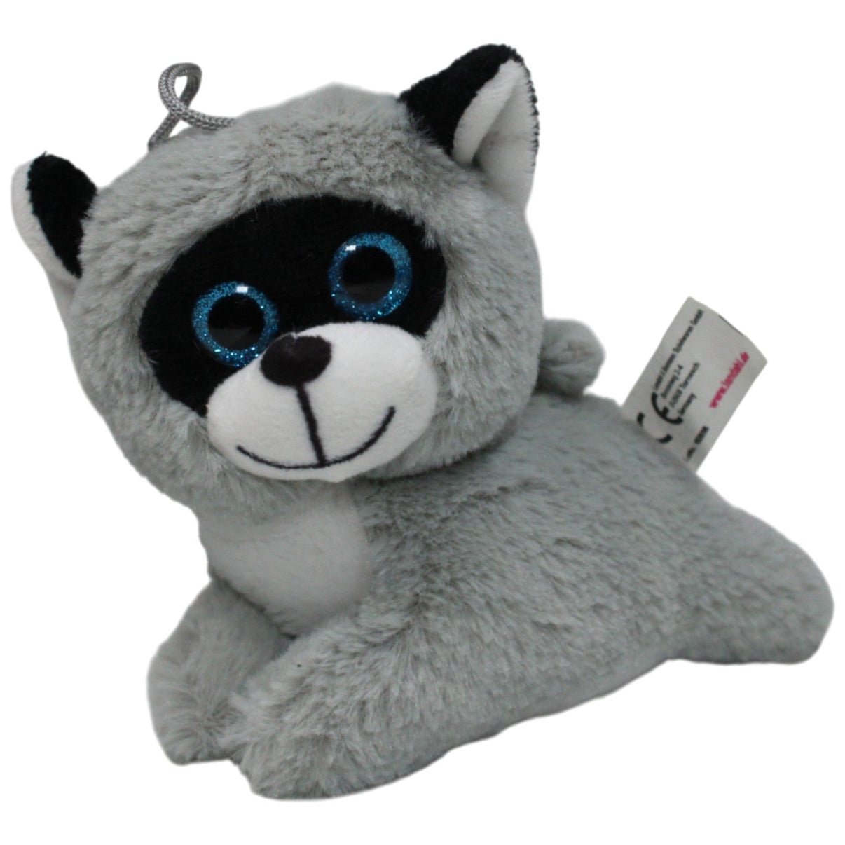 123000017937 Landahl & Baumann Kleiner Waschbär mit Glitzeraugen, liegend Kuscheltier Kumpel Leo 15cm Alpaka ebay - stofftiere