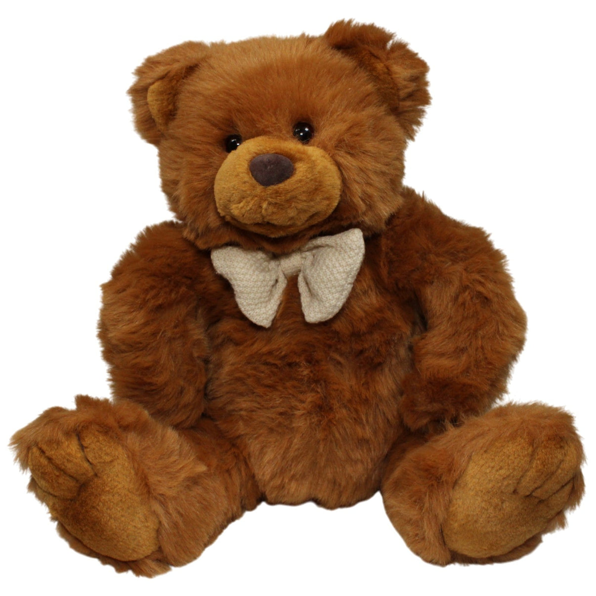 123000017956 Nicotoy Hübscher brauner Bär mit Fliege, groß Kuscheltier Kumpel Leo 35cm Braun Bär