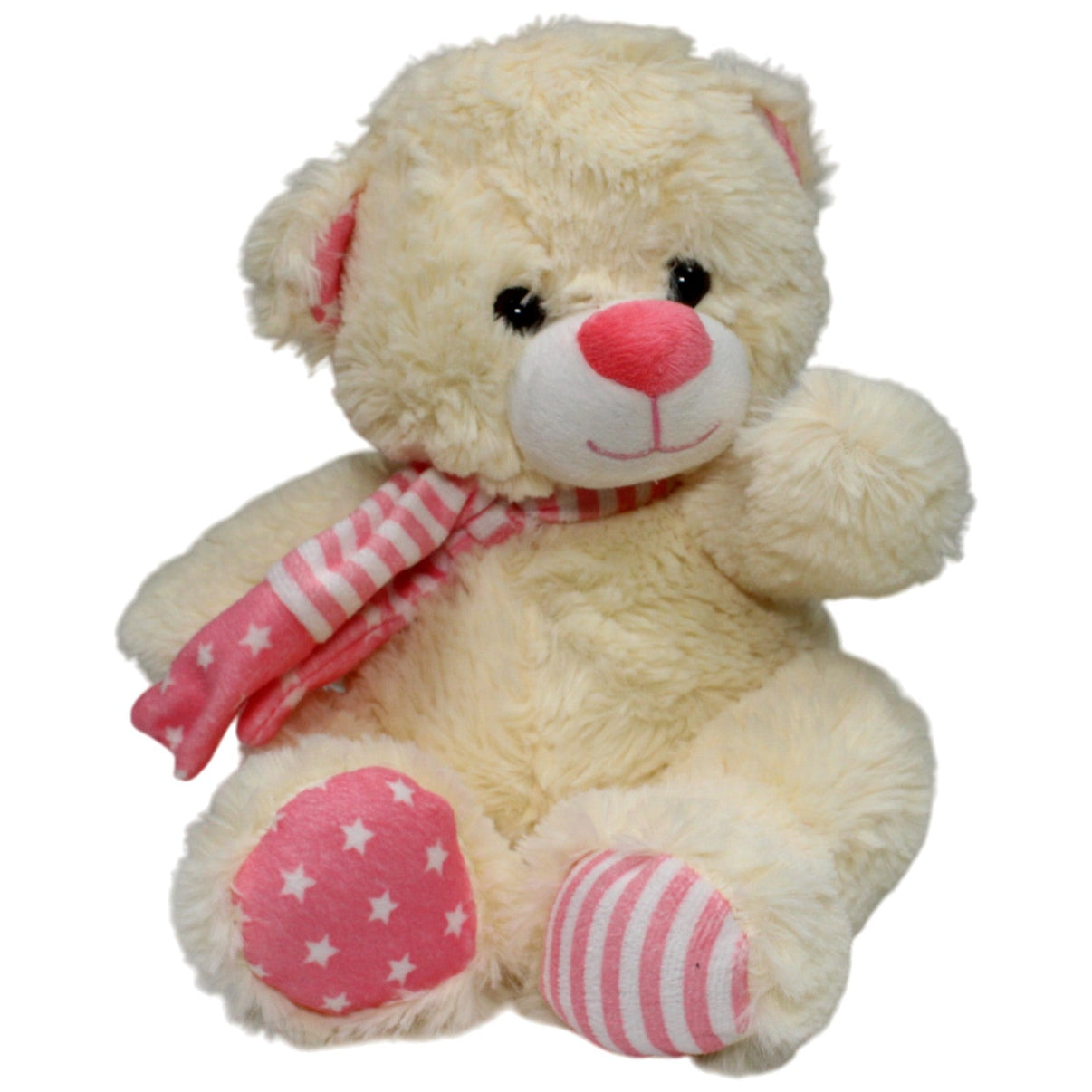 123000018065 Paul Import Süßer Teddy mit rosa Schal Kuscheltier Kumpel Leo 30cm Beige ebay - stofftiere