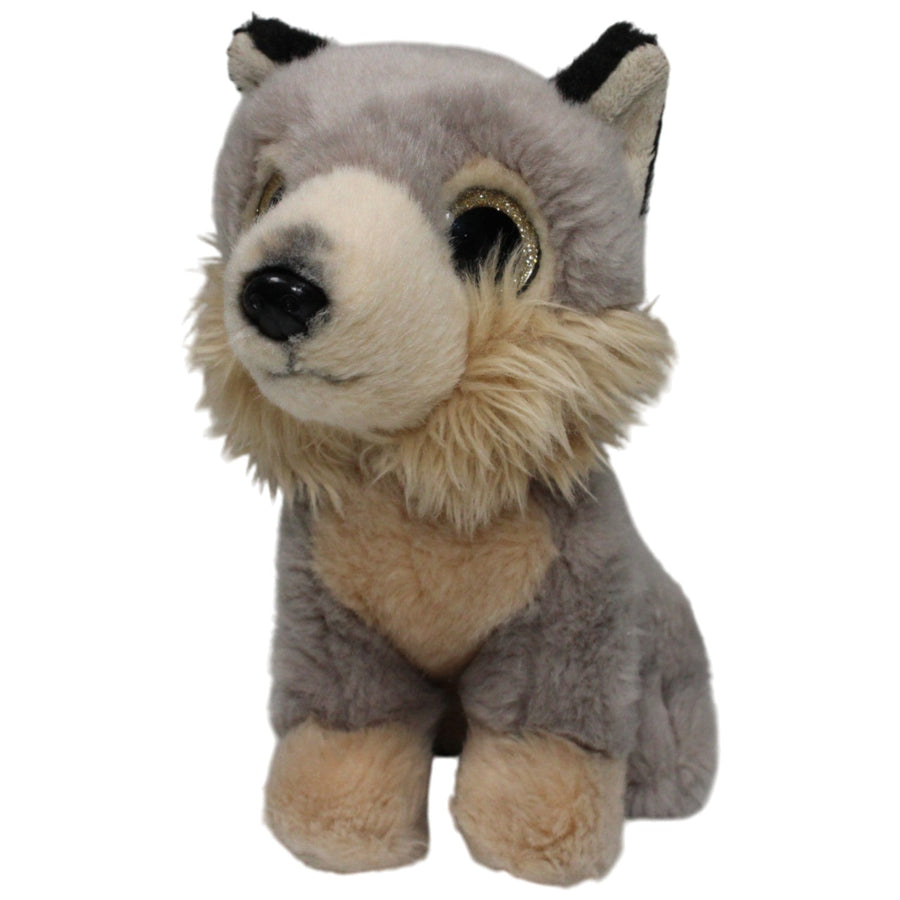Hübscher Wolf mit Glitzeraugen, sitzend