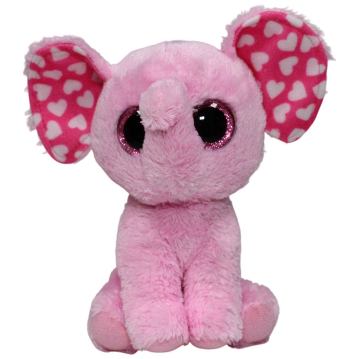 123000018104 TY Rosa Elefant Sugar mit Herz - Muster Ohren, klein Kuscheltier Kumpel Leo 19cm 2017 ebay - stofftiere