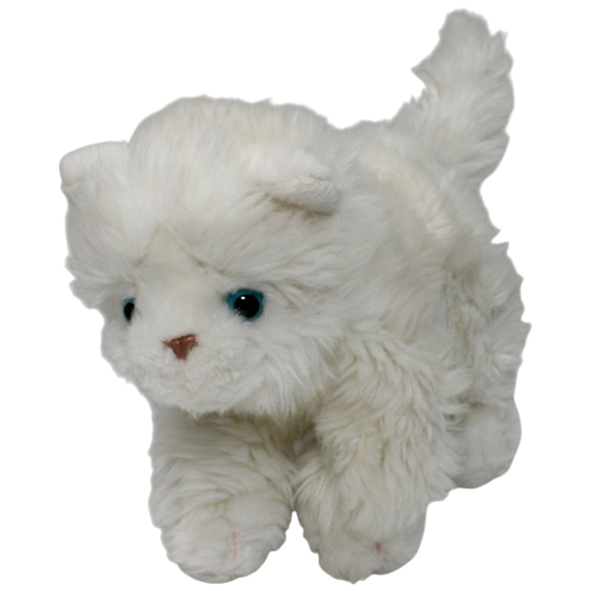 123000018208 Animal Alley Toys "R" Us, weißes Lang-Haar Katzenbaby Kuscheltier Kumpel Leo 25cm ebay-20-stofftiere Gebraucht