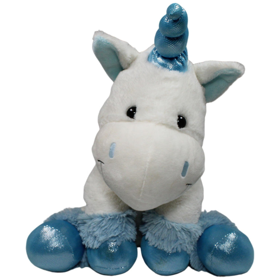 Cuddle Me Friends, XL weißes Einhorn mit blauem Horn