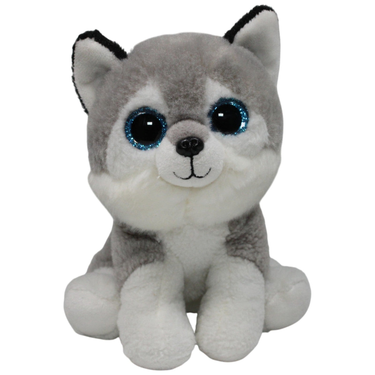 123000018238 Out of the blue Süßer Husky mit Glitzer-Augen Kuscheltier Kumpel Leo 18cm Blau ebay-stofftiere