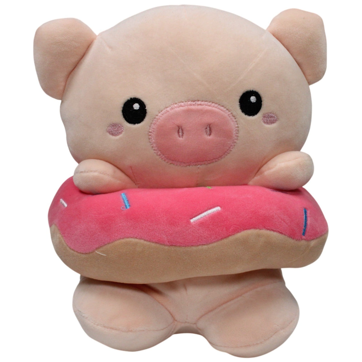 123000018246 Dino Toys Kawaii by Dino, weiches Schwein mit Donut Kuscheltier Kumpel Leo 25cm Beige ebay-stofftiere