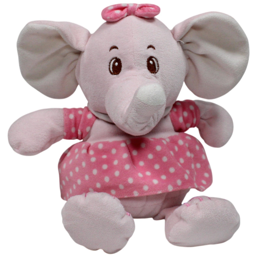 Weicher rosa Elefant mit Kleid