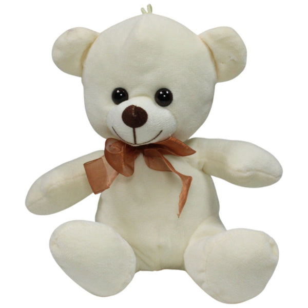 Flos Toys, weicher beiger Teddybär mit Schleife