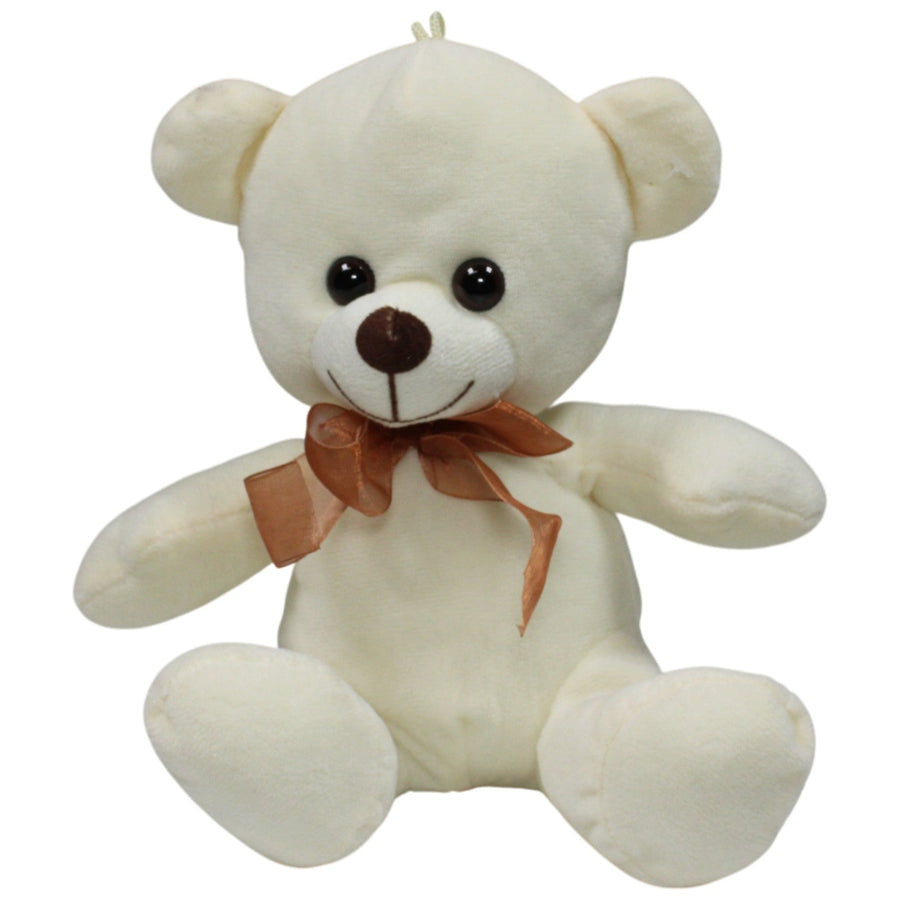 Flos Toys, weicher beiger Teddybär mit Schleife