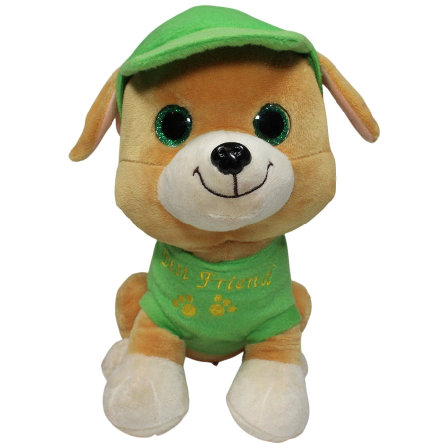 Flos Toys, Hund mit grüner Kleidung "Best Friend"