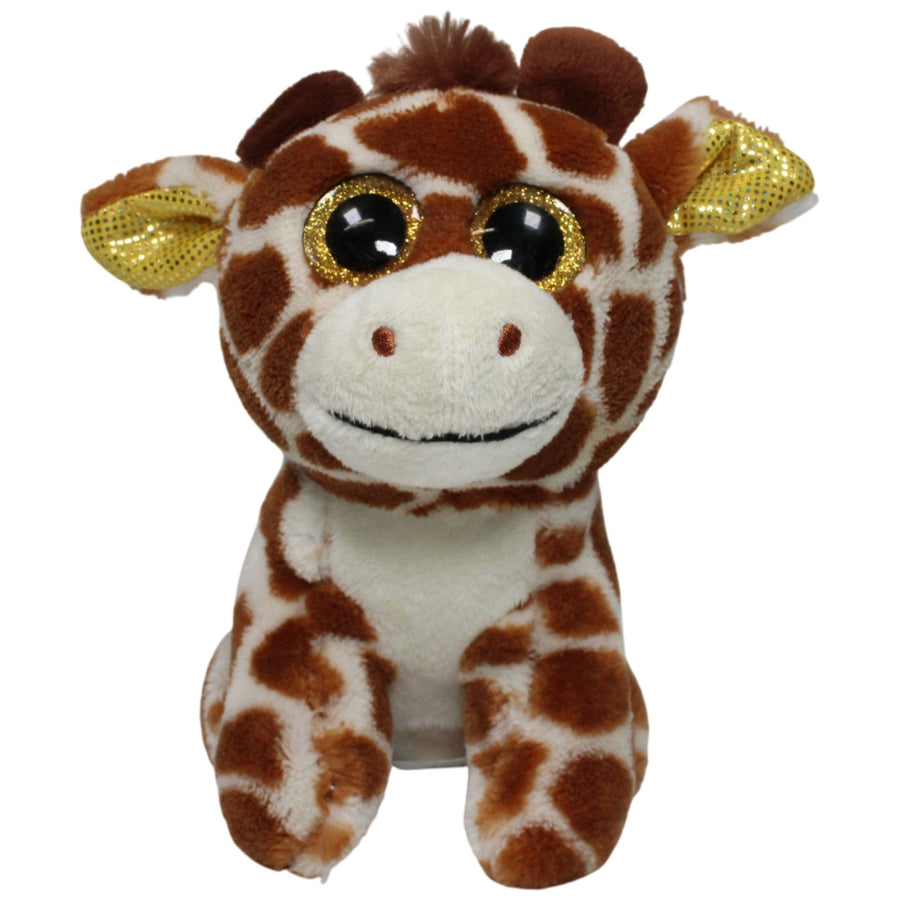 Giraffe mit gelben Glitzer-Ohren und Glitzer-Augen