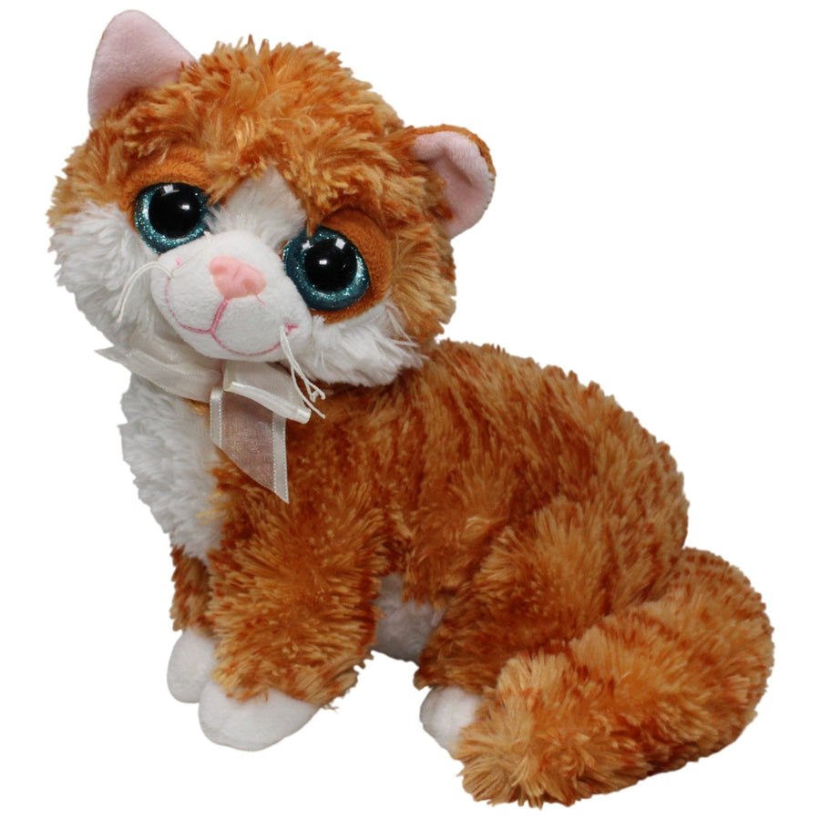 Orange-weiße Katze mit blauen Augen