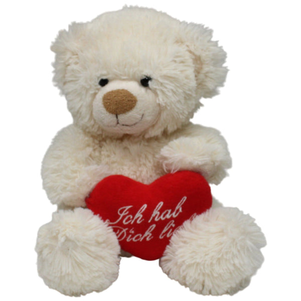 Zotteliger Teddybär mit Herz "Ich hab Dich lieb"