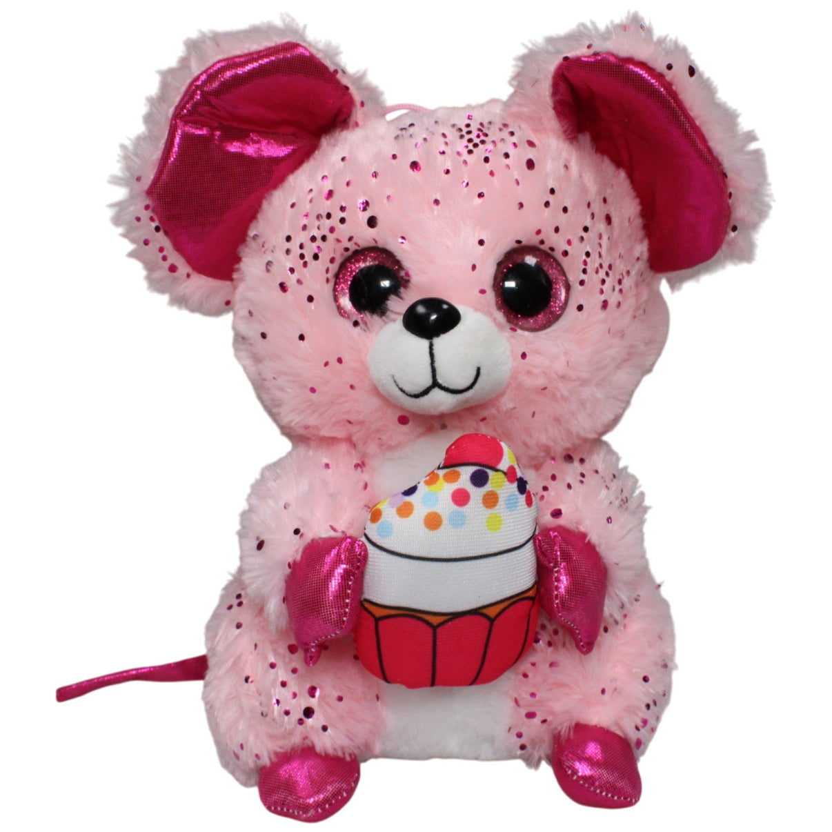 123000018454 FLOTI Flos Toys, rosa Glitzer - Maus mit Muffin Kuscheltier Kumpel Leo 28cm _GREEN WEEK_ ebay - 20 - stofftiere