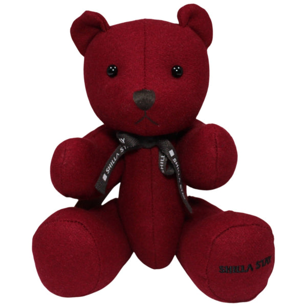 Dunkelroter Teddybär mit beweglichen Gliedern
