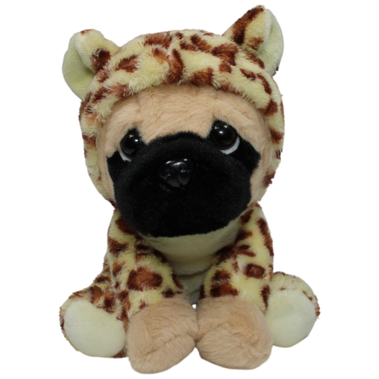 123000018681 Whitehouse Leisure PAWS, Mops mit Leopardenkostüm sitzend Kuscheltier Kumpel Leo 23cm Beige Braun