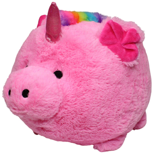 Funky PIGGY family, pinkes Einhorn-Schwein mit Regenbogen-Haaren