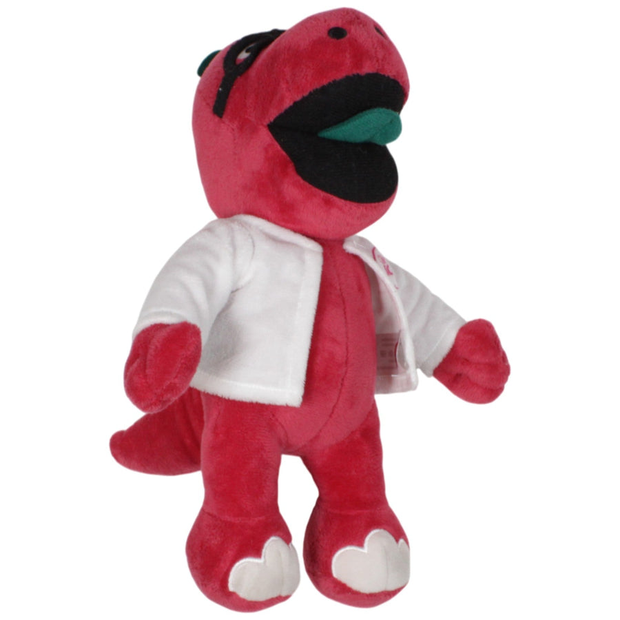 OMNi BiOTiC, Roter Dinosaurier mit Brille und Laborkittel