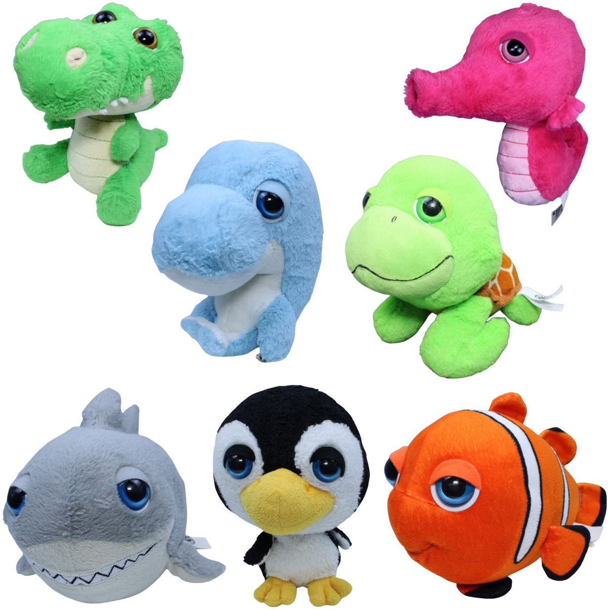 123000018820 TCC Global Ocean Buddies, Komplettset Kuscheltier Kumpel Leo 18cm 29cm Alligator