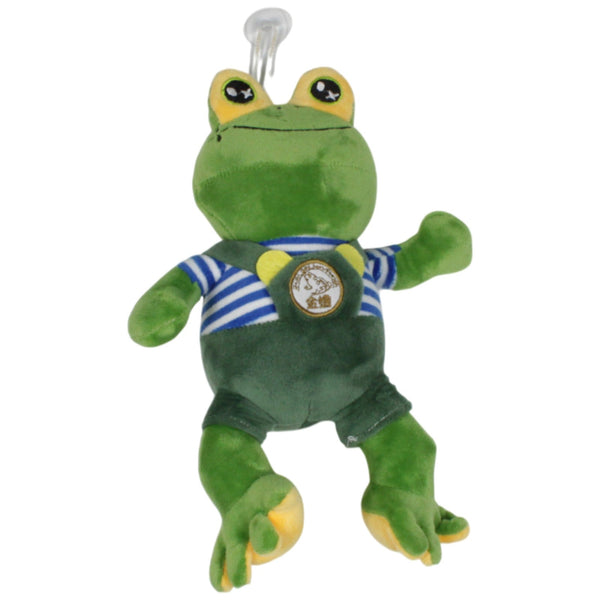 Frosch in grüner Latzhose
