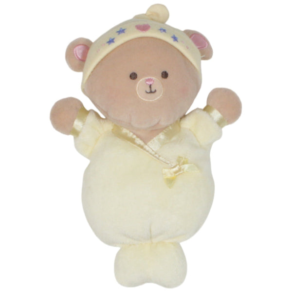 Teddy im Schlafsack, gelb