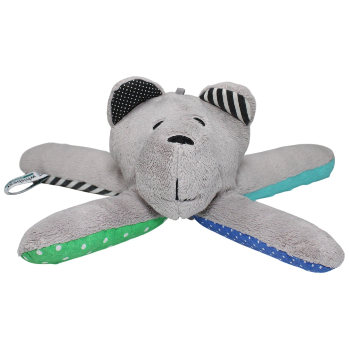123000018968 Whisbear Der beruhigende Bär mit CRY Sensor, türkis Einschlafhilfe Kumpel Leo 28cm Blau Bär