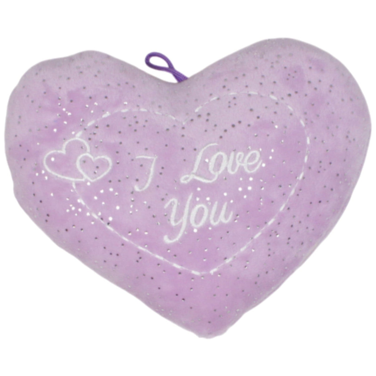 123000018980 Unbekannt Lila Herz mit Glitzer "I Love You" Plüschfigur Kumpel Leo 15cm 20cm ebay - stofftiere
