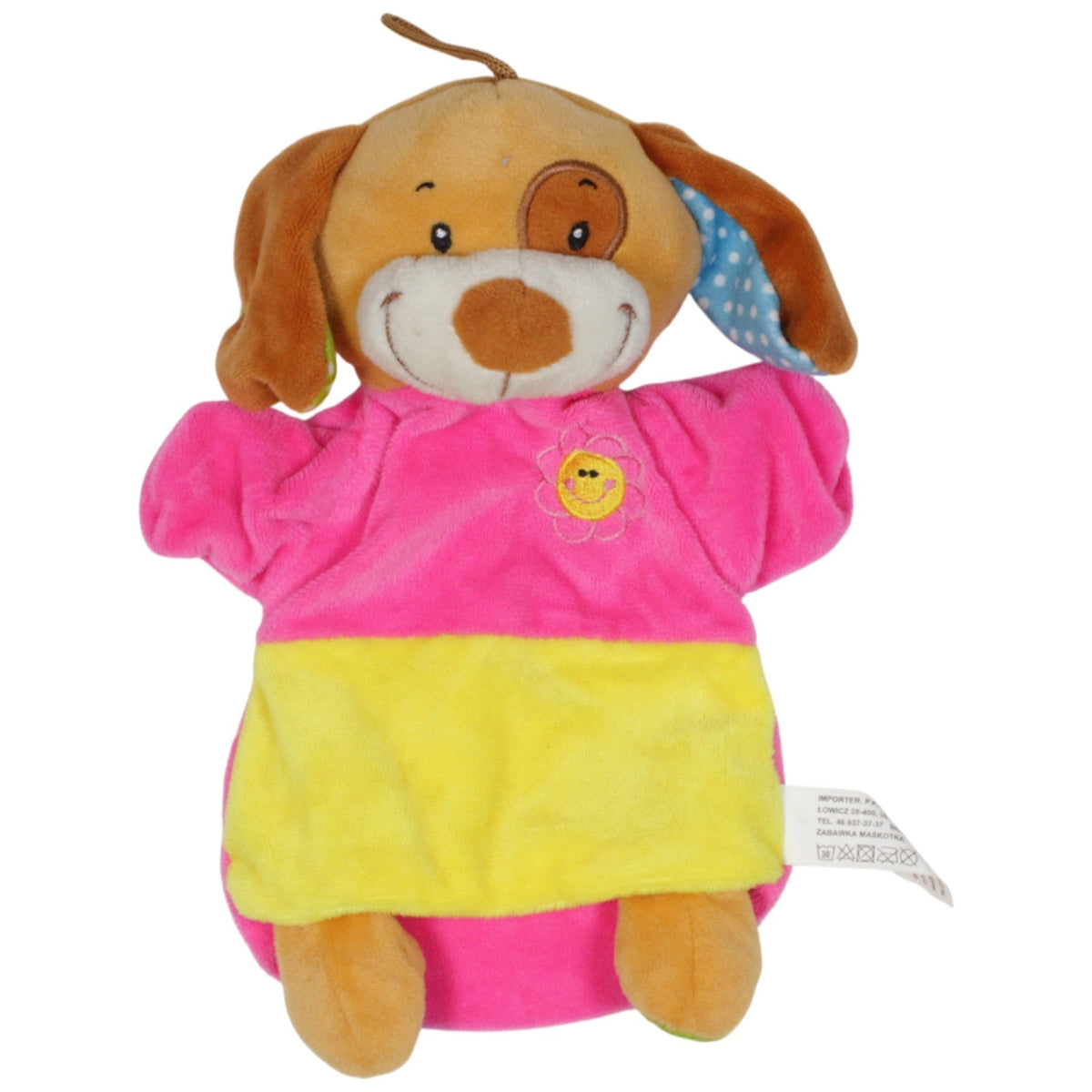 123000018990 SUN-DAY Süßer bunter Hund Handpuppe Kumpel Leo 26cm Braun ebay-stofftiere