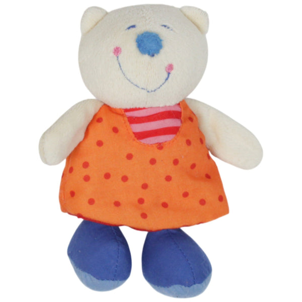 Teddybär mit orangem Kleid