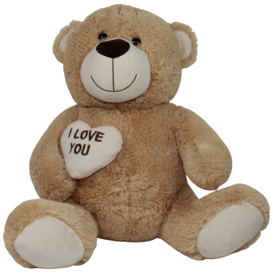 Kuschelfreund XXL Teddybär mit Herz "I LOVE YOU", hellbraun