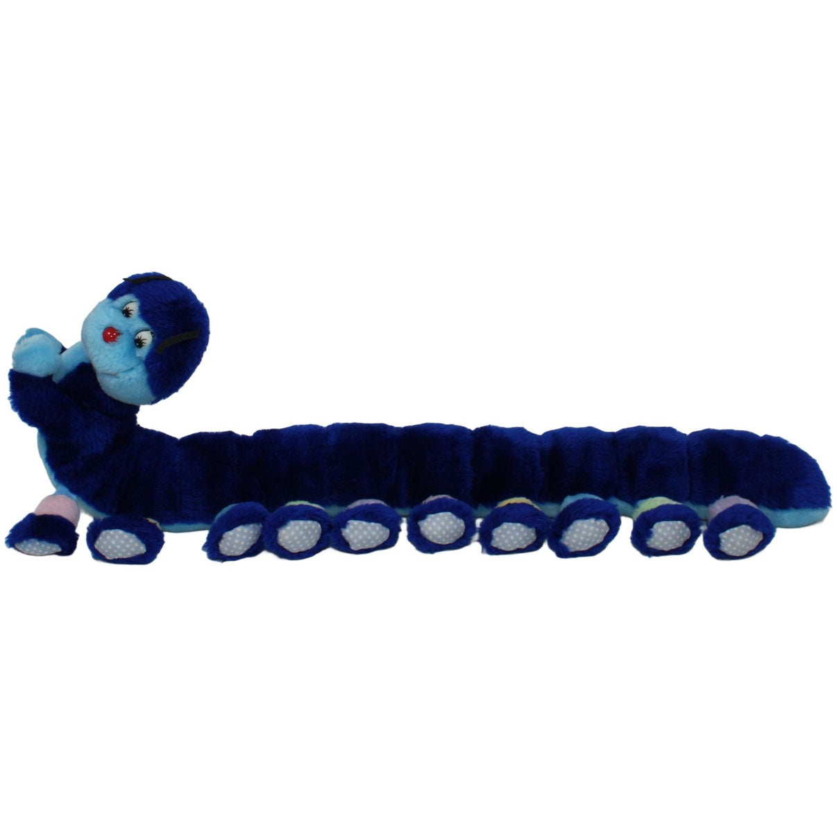 123000019213 Unbekannt XXL Tausendfüßler, blau Kuscheltier Kumpel Leo 65cm _Vintage_ Blau