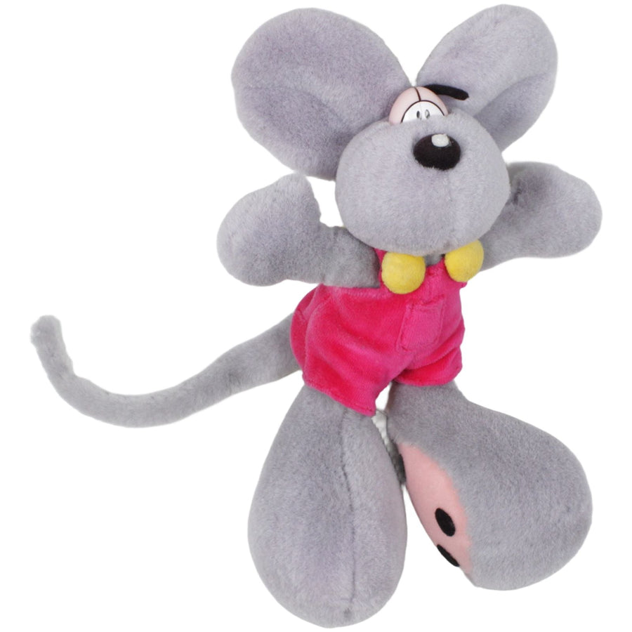 Graue Diddl-Maus mit rosa Latzhose