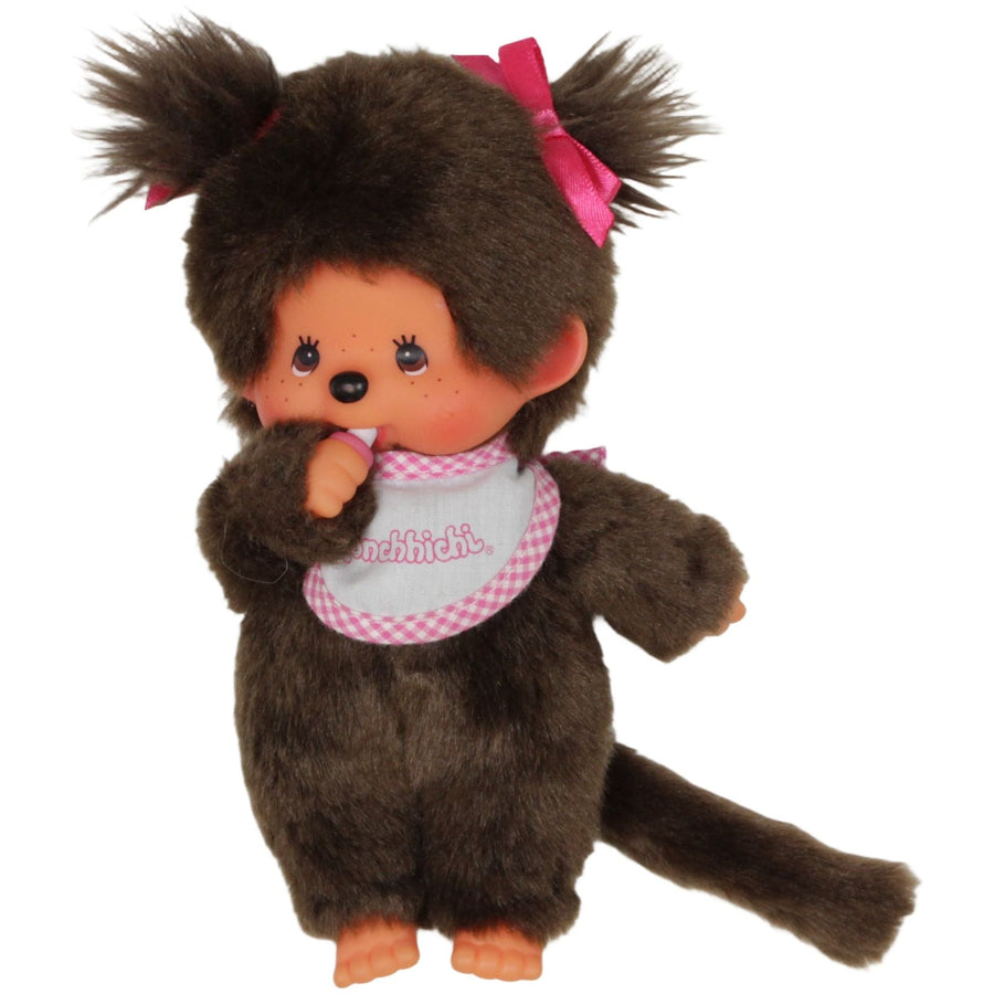 Monchhichi, Mädchen mit Zöpfen & Latz
