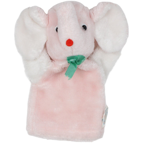 Rosa Elefant mit grüner Schleife