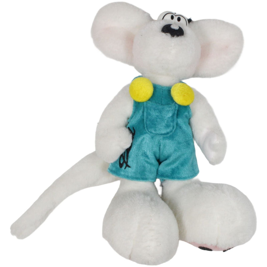 Weiße Diddl-Maus türkiser Latzhose, klein