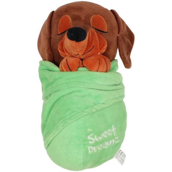 Schlafender Hund in Decke "Sweet Dreamz"