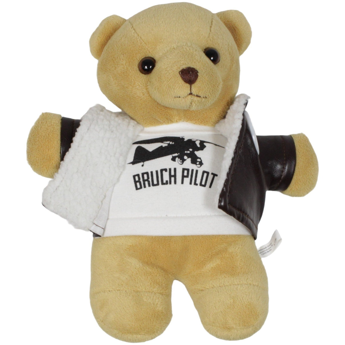 123000019708 MUDDASTADT Teddy mit Lederjacke "BRUCH PILOT" Kuscheltier Kumpel Leo 25cm Braun ebay - 20 - stofftiere