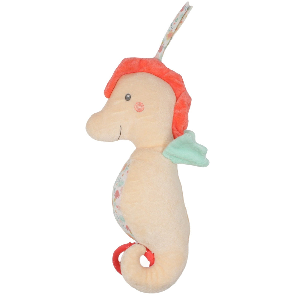 123000019709 PUSBLU Hübsches Seepferdchen mit Blumenmuster Spieluhr Kumpel Leo 25cm Beige dm