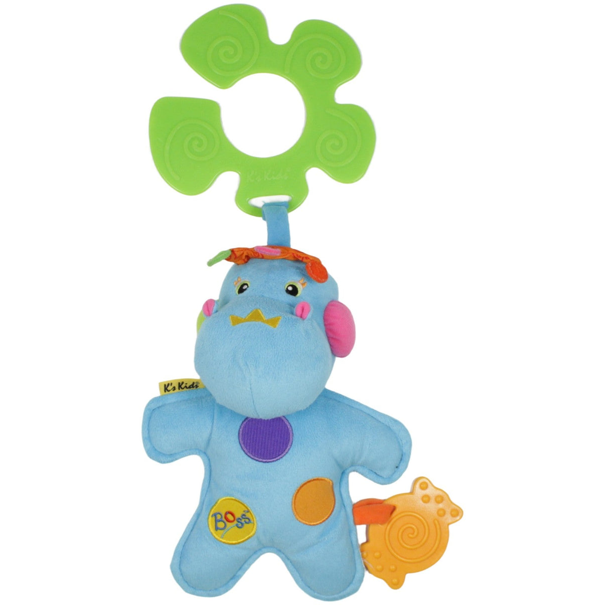 123000019797 K's Kids Blaues Nilpferd mit Krone & Quietscher Activity - Kuscheltier Kumpel Leo 25cm Activity - Kuscheltier Blau
