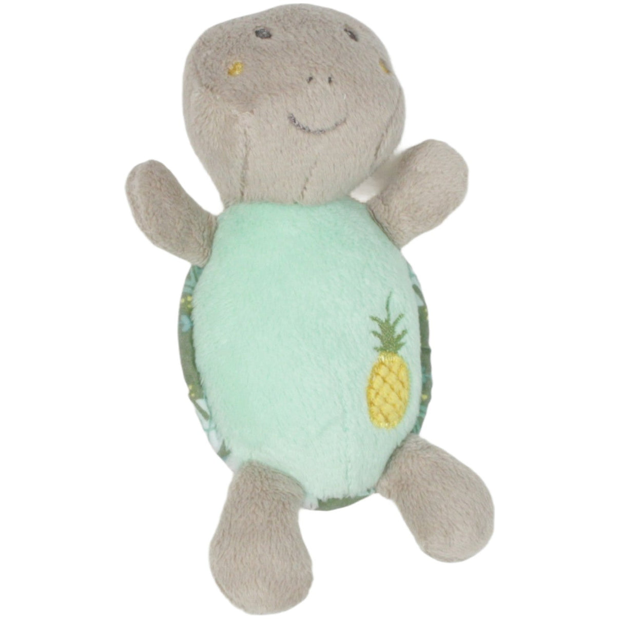 123000019801 PUSBLU Rassel Schildkröte mit Ananas, klein Kuscheltier Kumpel Leo 15cm Blau dm