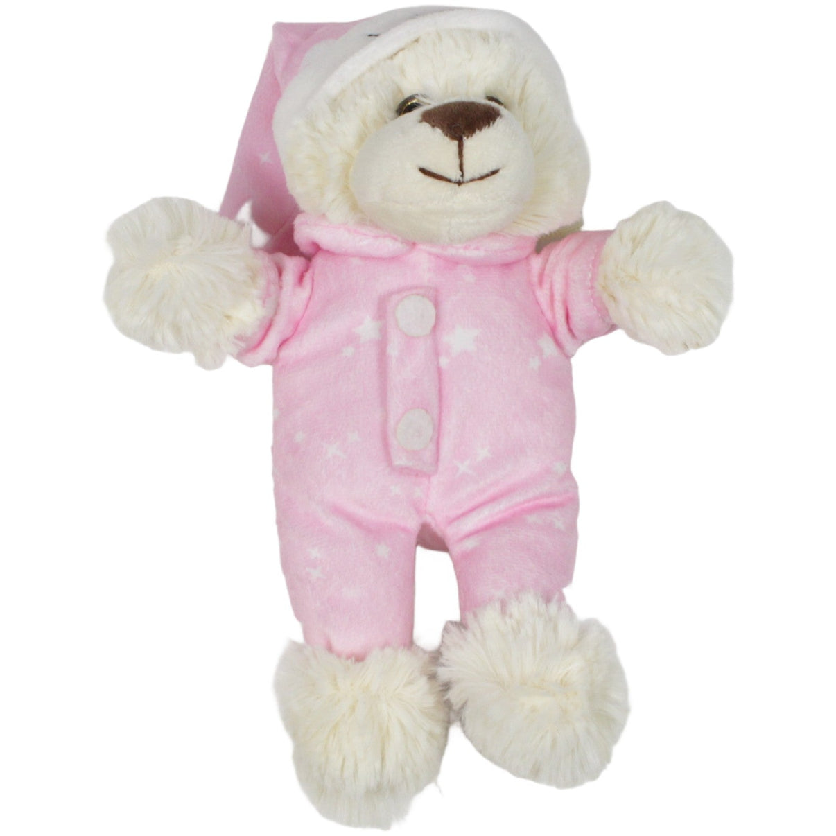 123000019803 Krüger & Gregoriades Teddybär in rosa Schlafanzug mit Zipfelmütze Kuscheltier Kumpel Leo 24cm ebay - stofftiere Gebraucht