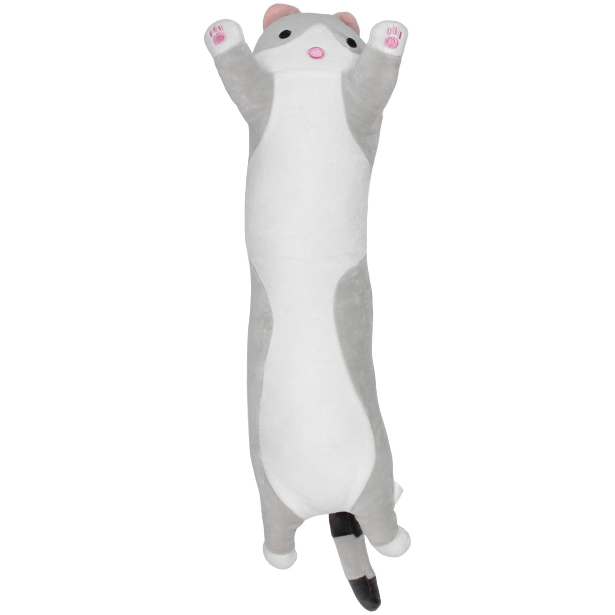 123000019856 Unbekannt Lange XL Katze, grau - weiß Kuscheltier Kumpel Leo 45cm ebay - stofftiere Gebraucht