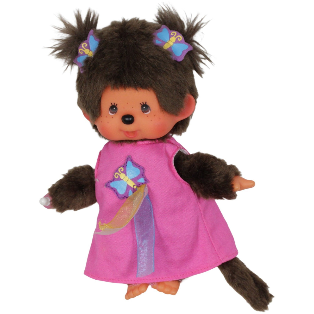 123000019860 Sekiguchi Monchhichi, Mädchen mit Schmetterlingskleid Kuscheltier Kumpel Leo 20cm Braun ebay - 20 - stofftiere