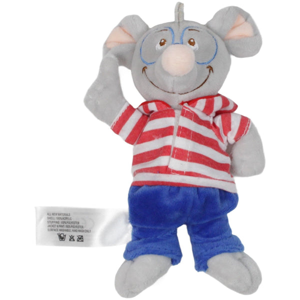 Lustige Maus mit Brille und Kapuzen-Pulli