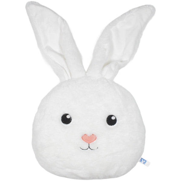Süßer weißer Hase mit langen Ohren, superweich