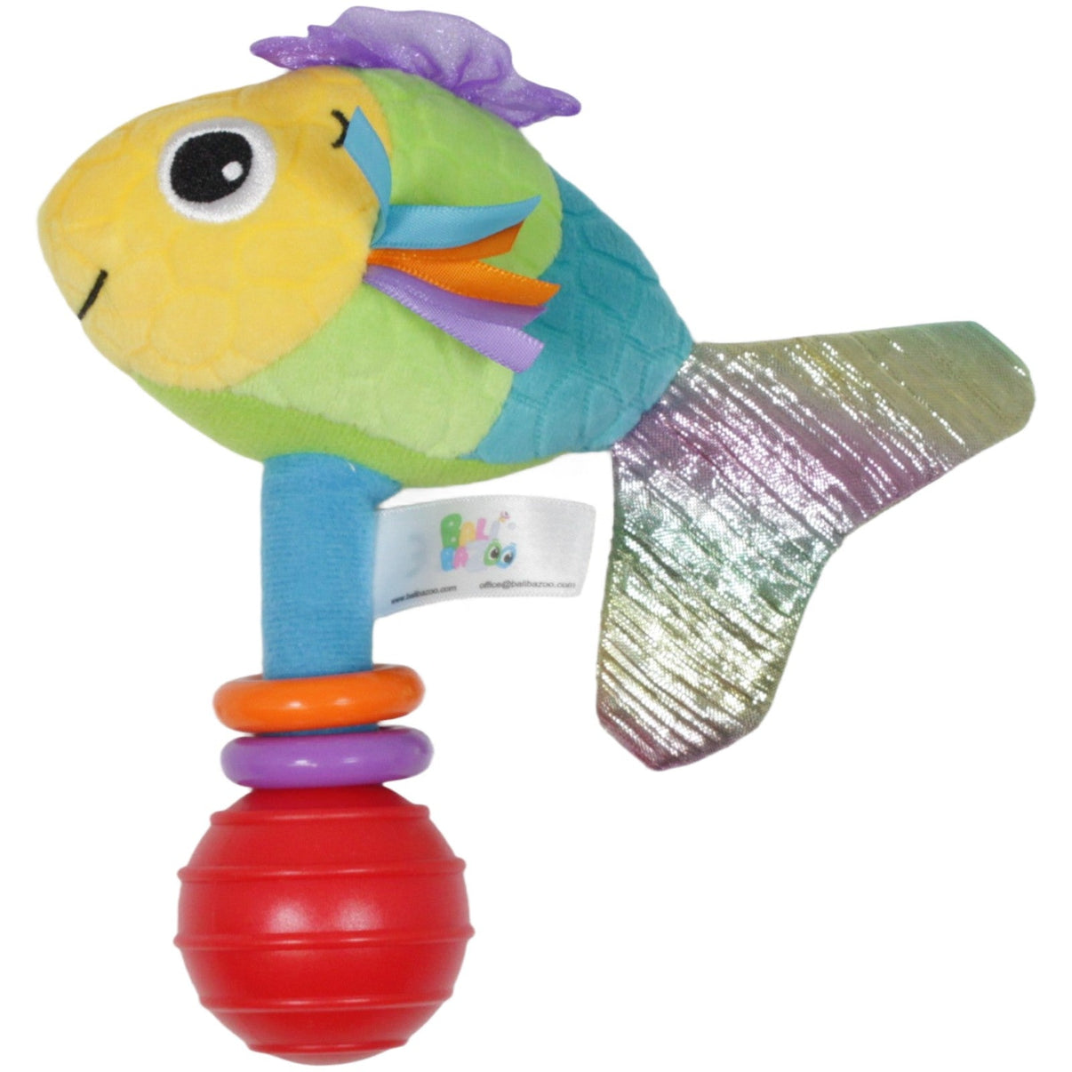 123000019914 Dumel Balibazoo, bunter Fisch mit Glitzer Flosse Greifling mit Rassel Kumpel Leo 15cm ebay - baby - sonstiges Fisch