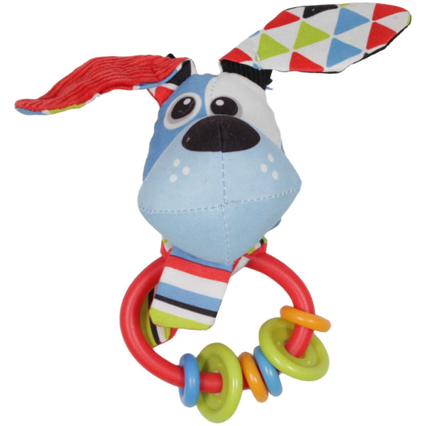 Bunter Hund mit Cord-Ohren