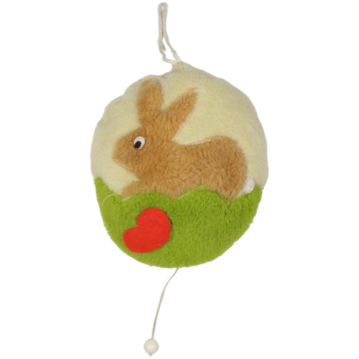 123000019984 Mary Meyer Osterei mit Hase Spieluhr Kumpel Leo 20cm _Vintage_ Beige