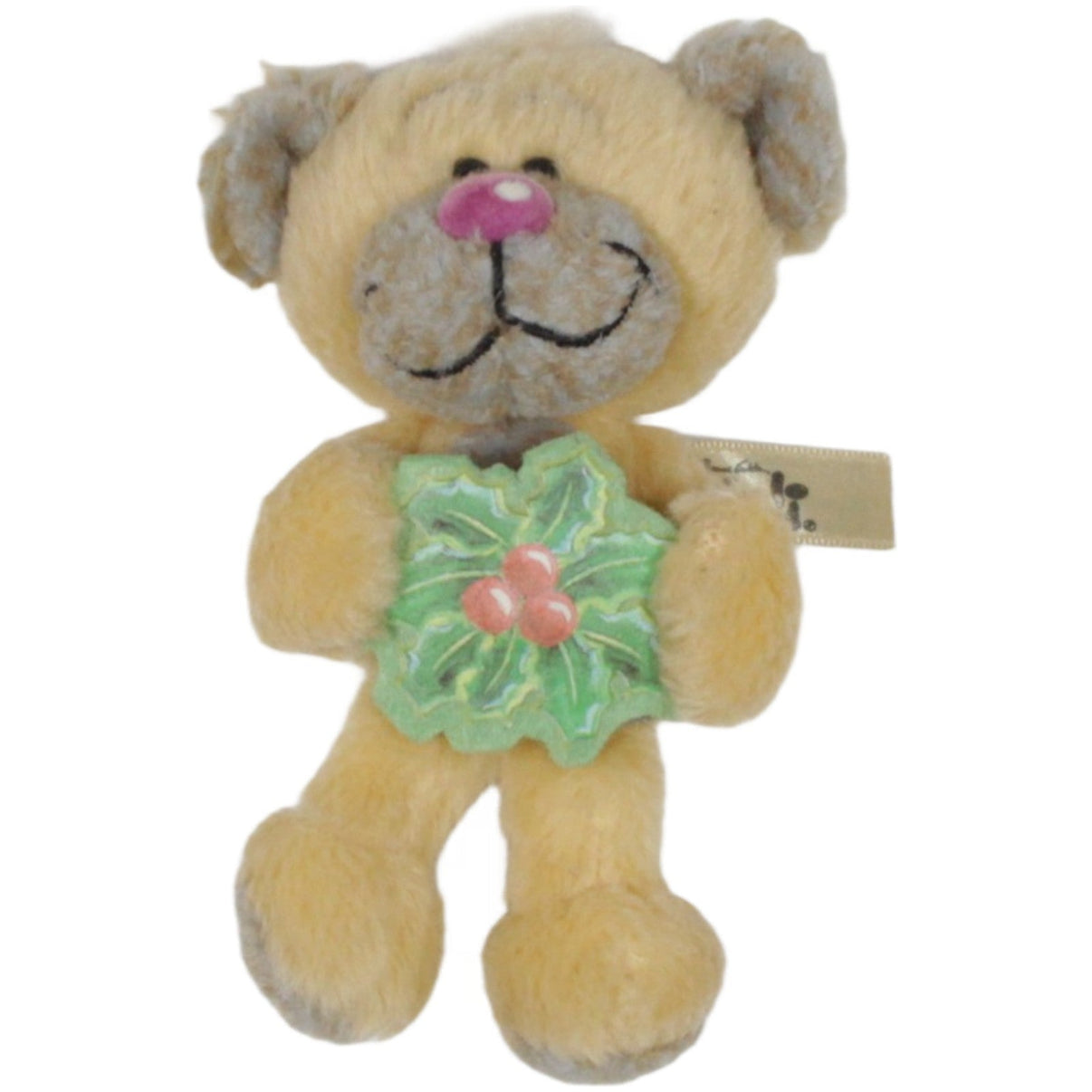 123000019988 Depesche Pimboli mit Stechpalme, mini Kuscheltier Kumpel Leo 10cm _Vintage_ Beige