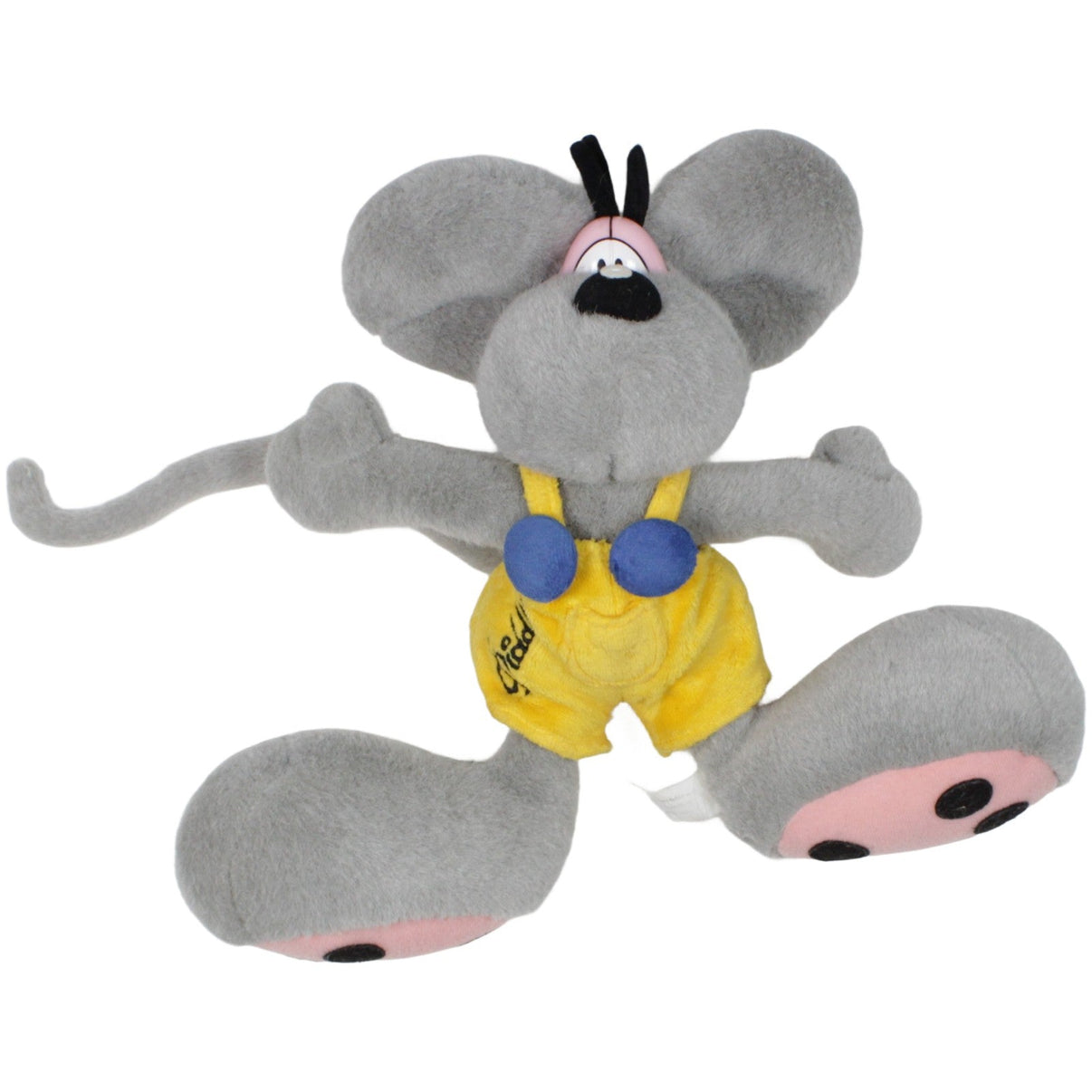 123000020035 Depesche Graue Diddl - Maus mit gelber Latzhose Kuscheltier Kumpel Leo 30cm _Vintage_ ebay - stofftiere