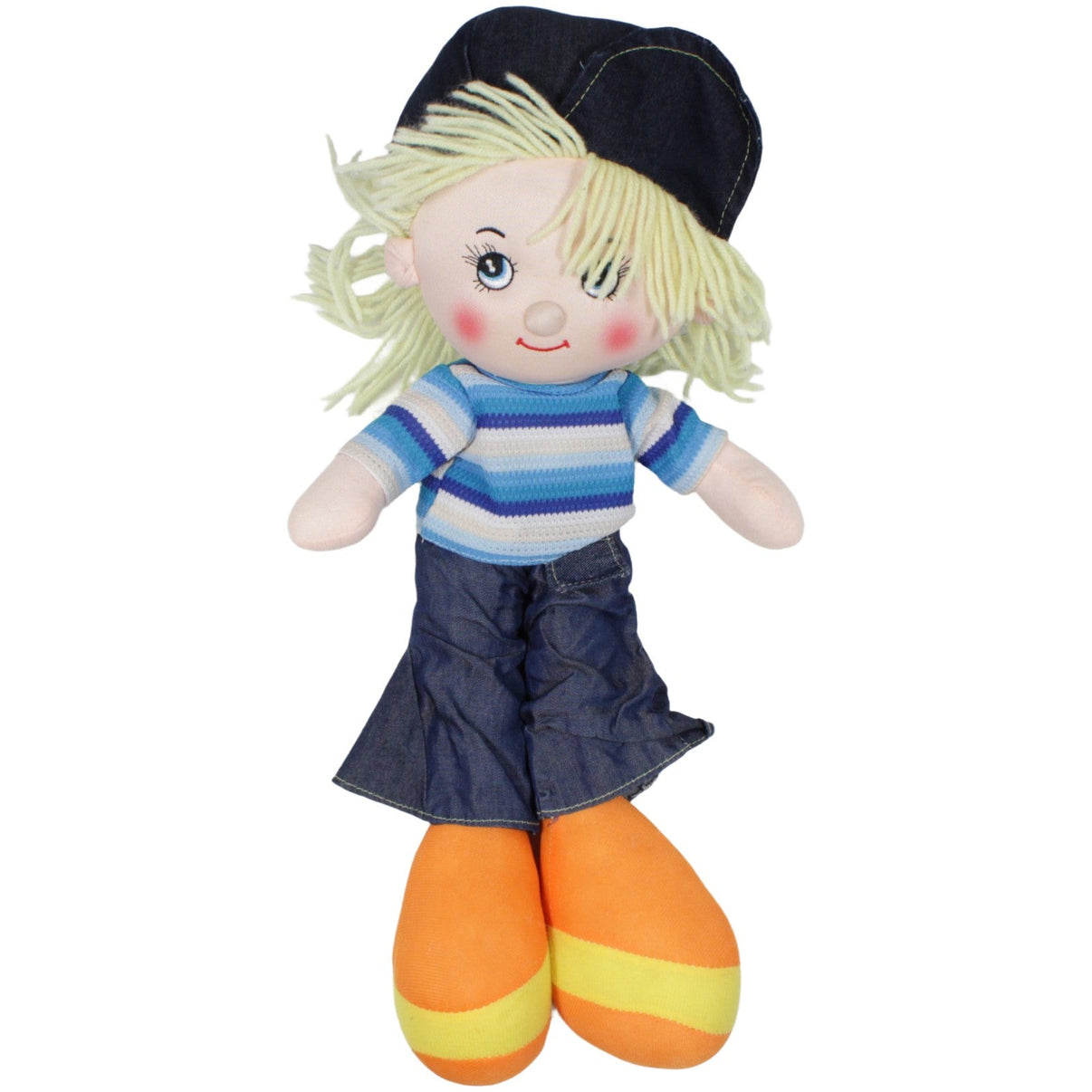 123000020065 ADAR Blondes XL Kind mit Mütze Stoffpuppe Kumpel Leo 48cm ebay - stofftiere Gebraucht